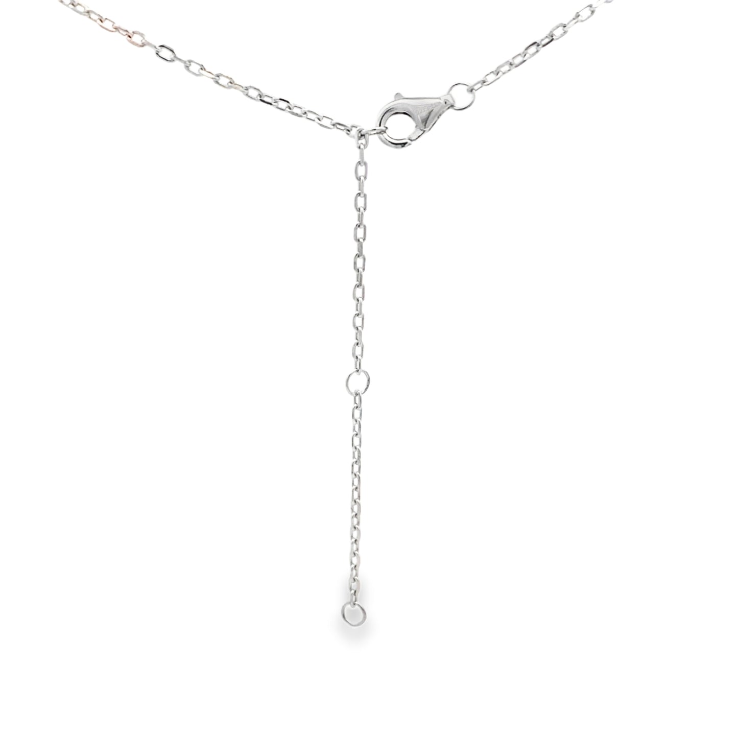 Sterling Silver Lab Grown Diamond by the Yard Necklace - 0.50ctw