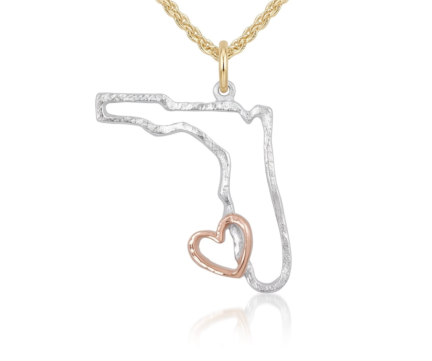 Sterling Silver & 14K Rose Gold #SWFLStrong Pendant