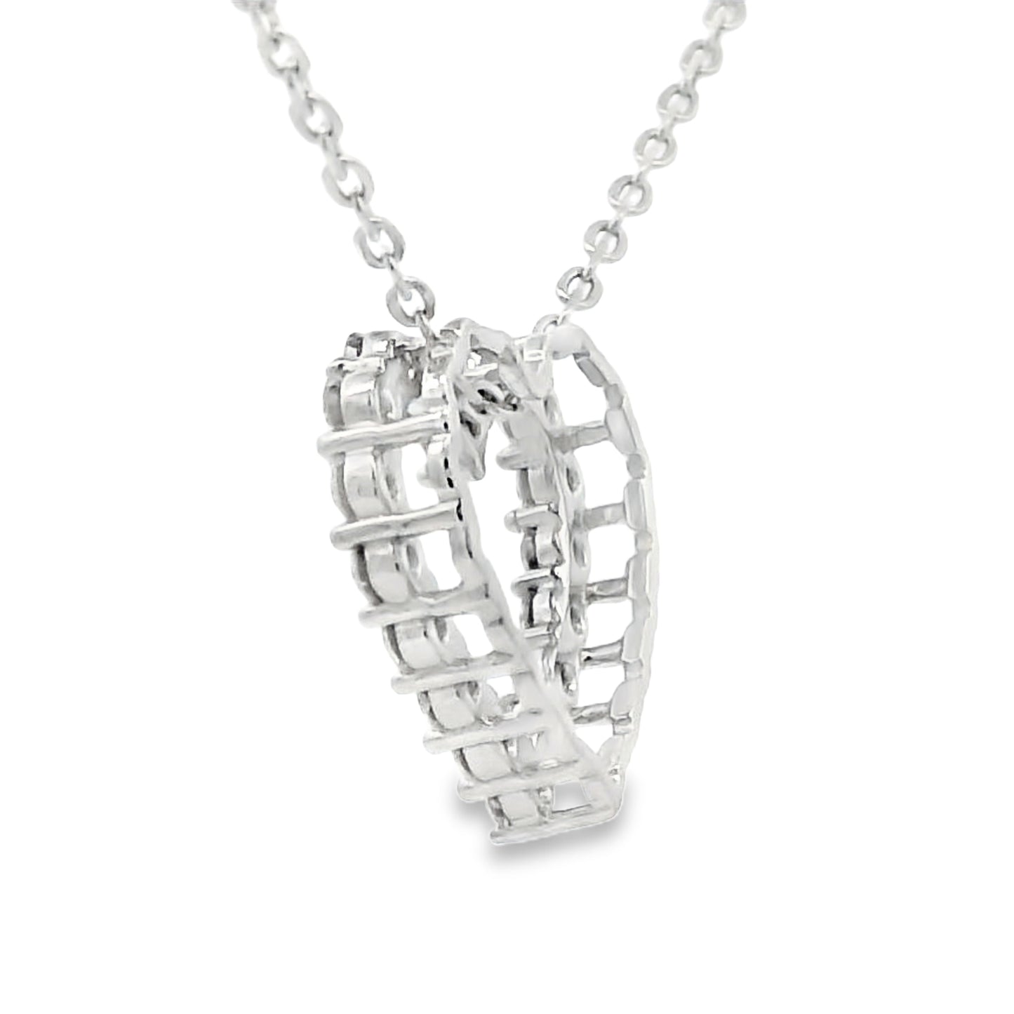 Sterling Silver Timeless Lab Grown Diamond Heart Pendant - 0.50ctw