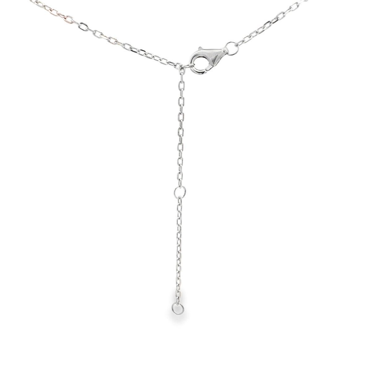 Sterling Silver Lab Grown Diamond by the Yard Necklace - 0.50ctw