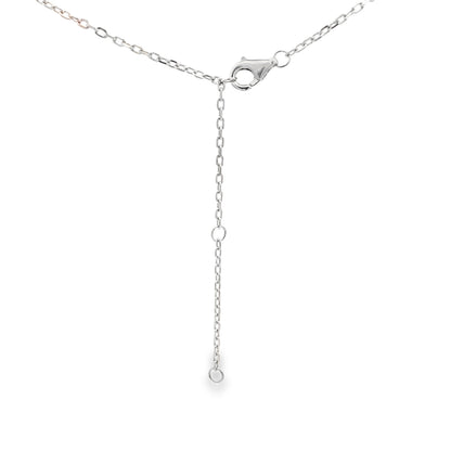 Sterling Silver Lab Grown Diamond by the Yard Necklace - 0.50ctw