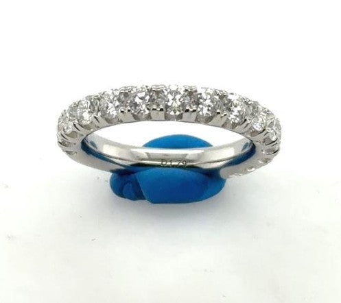 18K White Gold Diamond Wedding Band - 1.79ctw