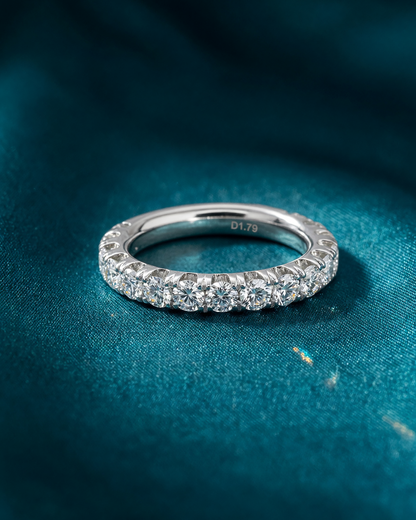 18K White Gold Diamond Wedding Band - 1.79ctw