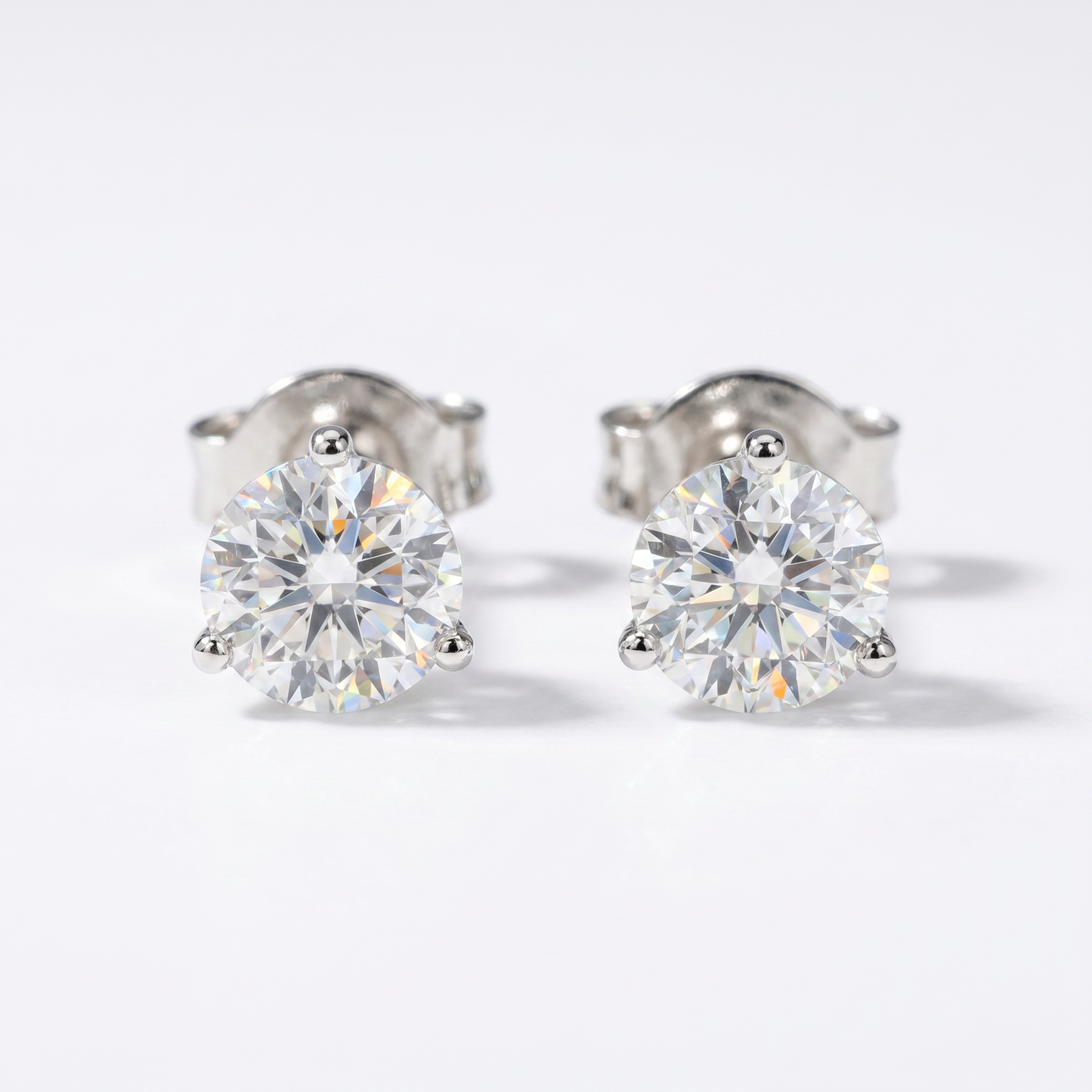 14K White Gold 0.75ctw Lab-Grown Diamond Stud Earrings