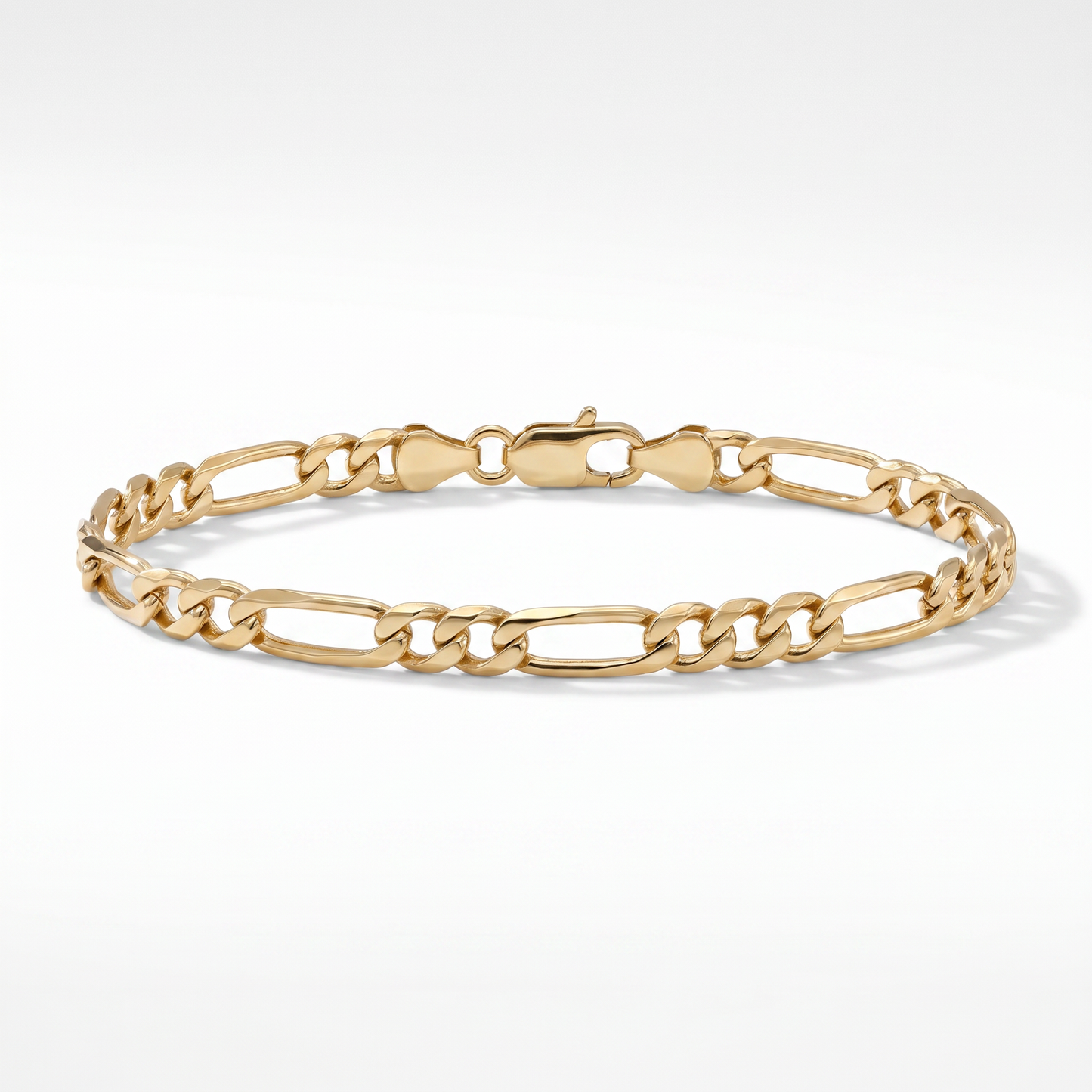 14K Yellow Gold Figaro Bracelet 5.2mm - 8.5 inches