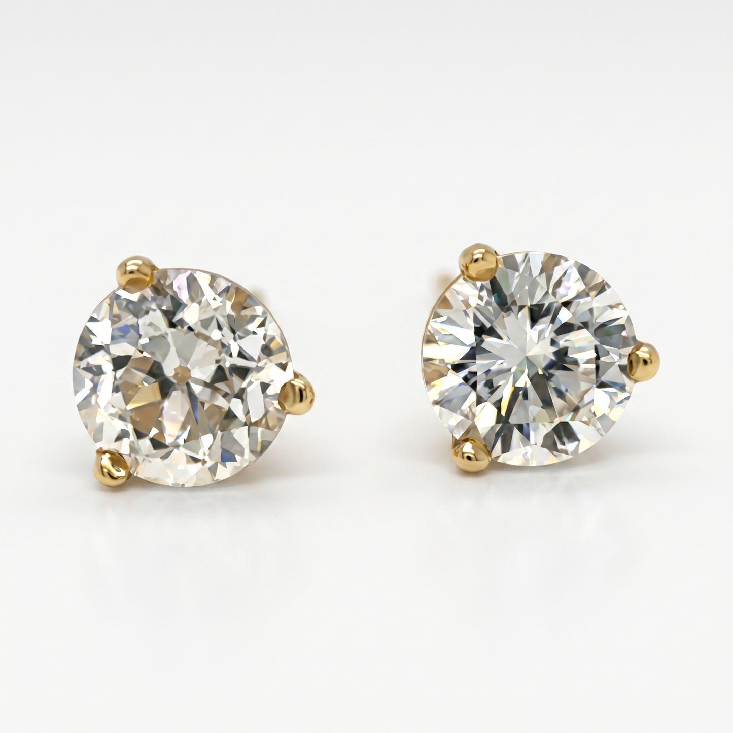 14K Yellow Gold 1.41ctw Diamond Stud Earrings