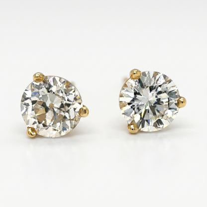 14K Yellow Gold 1.41ctw Diamond Stud Earrings