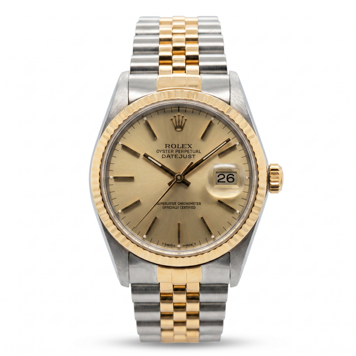 Vintage 1986 Rolex Datejust 36mm Steel & 18K Gold Watch