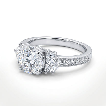 18K White Gold 1.14ct Round Diamond Engagement Ring - Cadillac