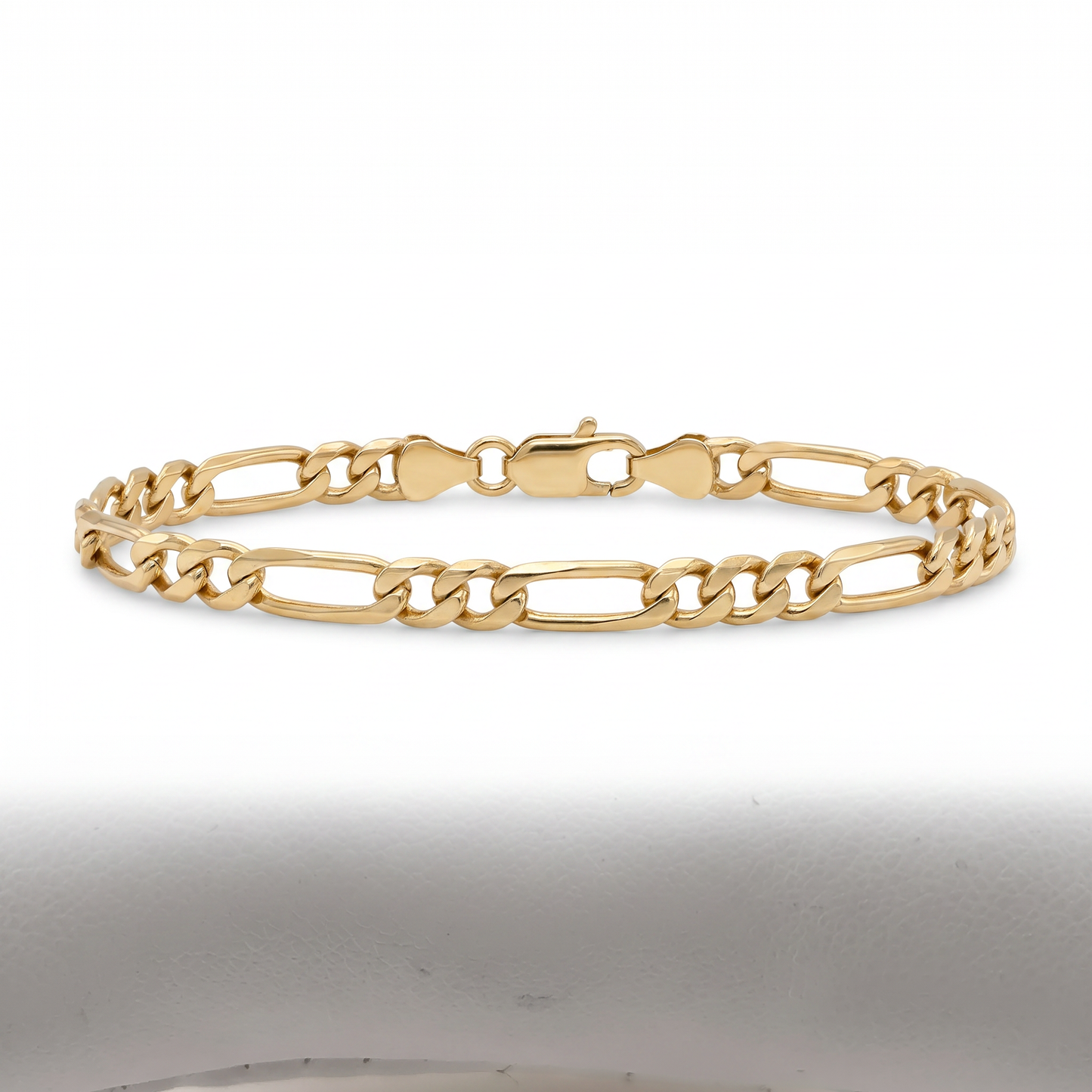 14K Yellow Gold Figaro Bracelet 5.2mm - 8.5 inches