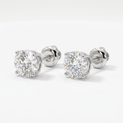 14K White Gold 3.0ctw Lab-Grown Diamond Stud Earrings