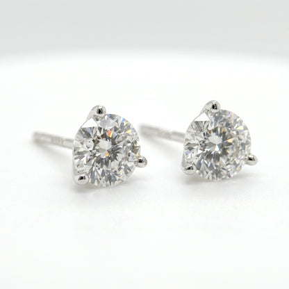 14K White Gold 1.0ctw Lab-Grown Diamond Stud Earrings