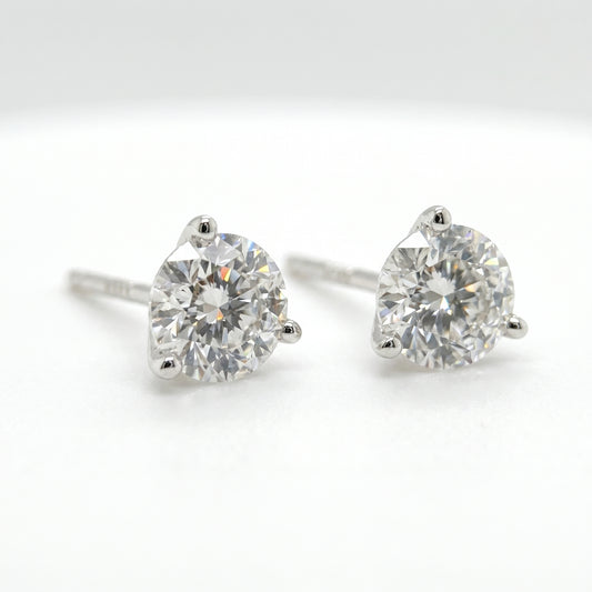 14K White Gold 1.0ctw Lab-Grown Diamond Stud Earrings