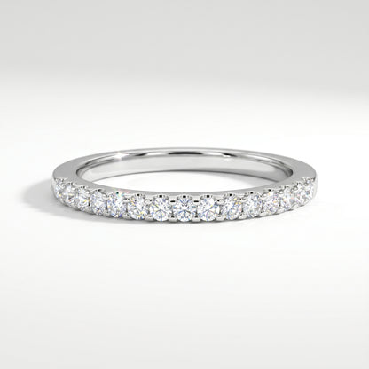 14K White Gold Diamond Wedding Band - 0.21ctw Round Brilliant