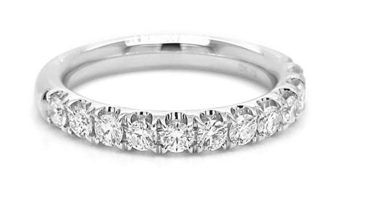 18K White Gold Diamond Wedding Band