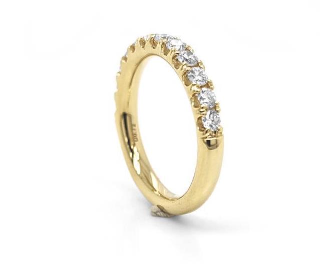 18K Yellow Gold Diamond Wedding Band