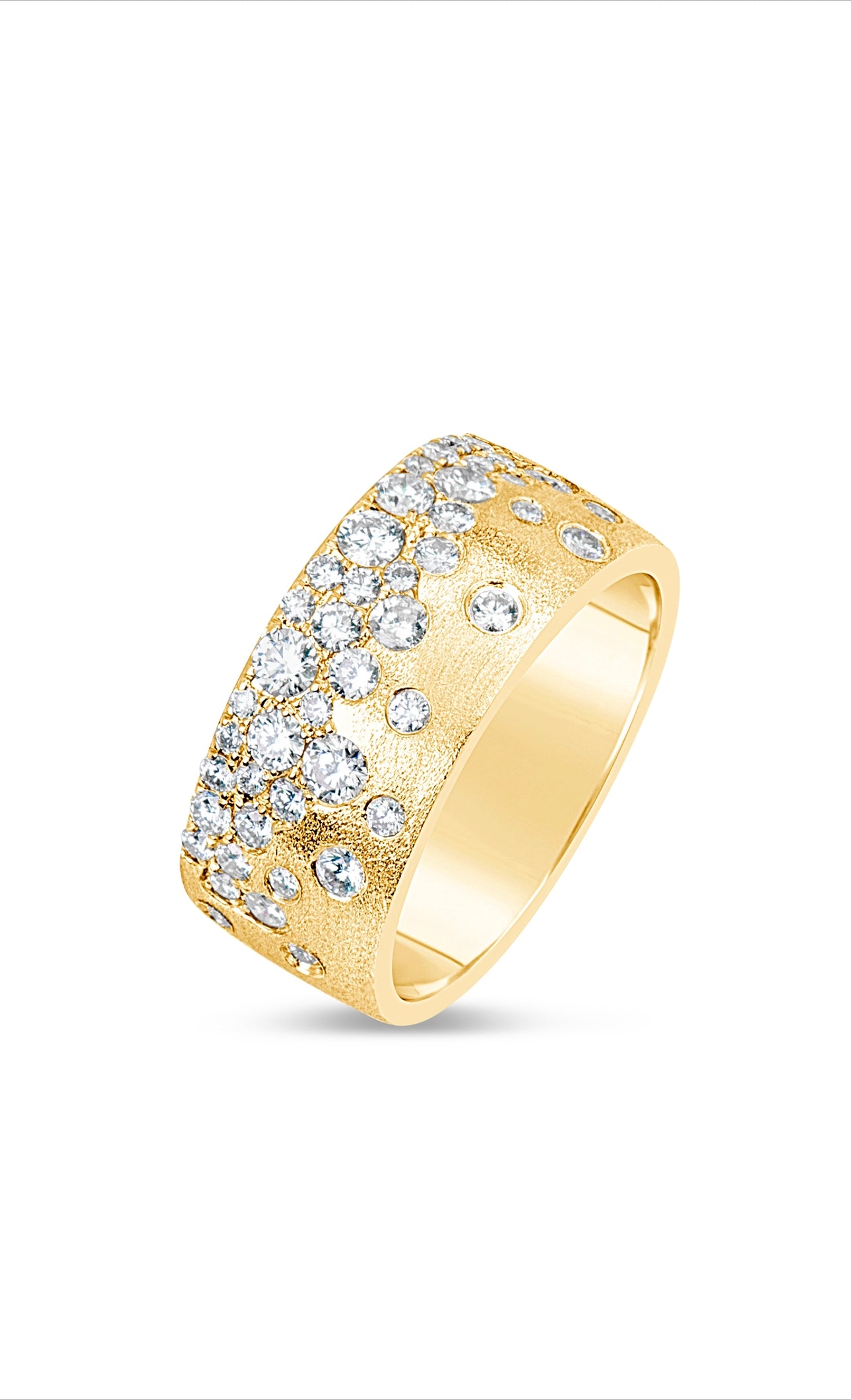 14K Yellow Gold Diamond Confetti Band