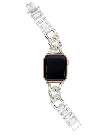 Sterling Silver & 14K Gold Diamond Apple Watch Band - 0.61ctw