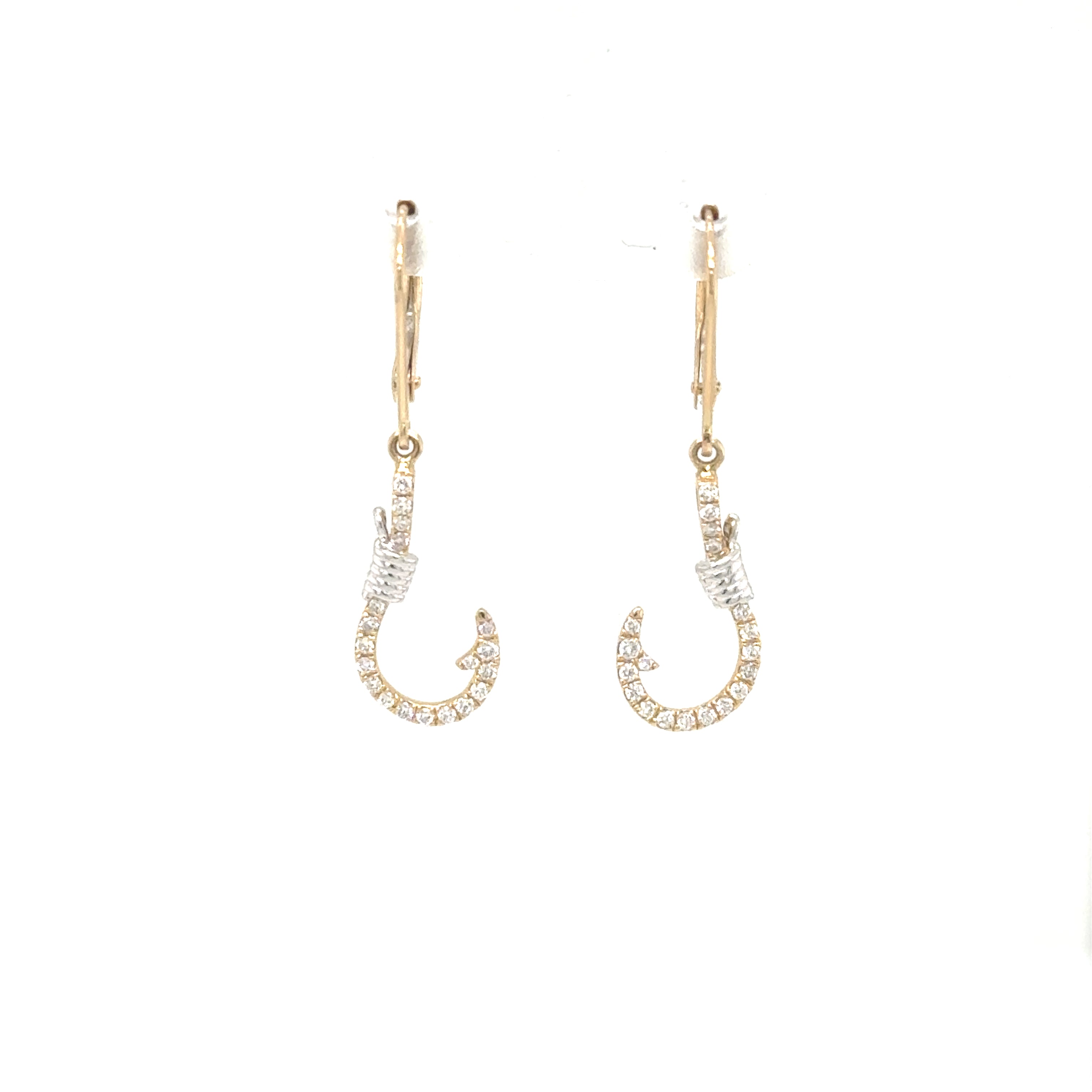 Handmade Daisy Enamel Drop Earrings On Gold Plated 925 Fish Hooks – White Flower