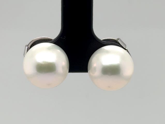 Sterling Silver DOOR BUSTER Freshwater Cultured Ming Pearl Stud Earrings w/ Happy Backs