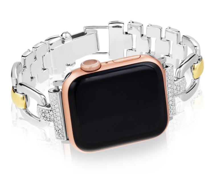 Sterling Silver & 14K Yellow Gold Apple Watch Band