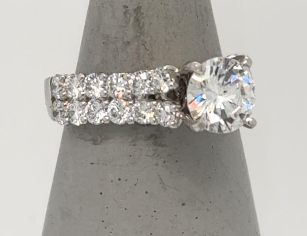 18K White Gold GIA Certified Diamond Engagement Ring