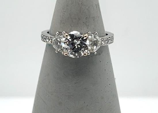 18K White Gold 1.14ct Diamond Engagement Ring - Cadillac