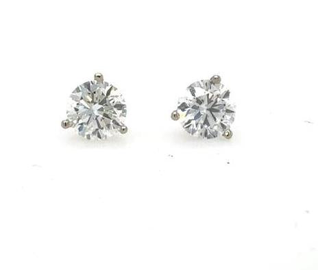 14K White Gold 2.29ctw Lab Grown Diamond Stud Earrings