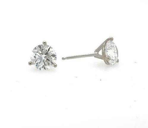 14K White Gold 2.29ctw Lab Grown Diamond Stud Earrings