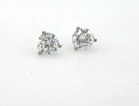 14K White Gold 1.48ctw Lab Grown Diamond Stud Earrings