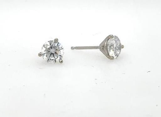 14K White Gold 1.48ctw Lab Grown Diamond Stud Earrings