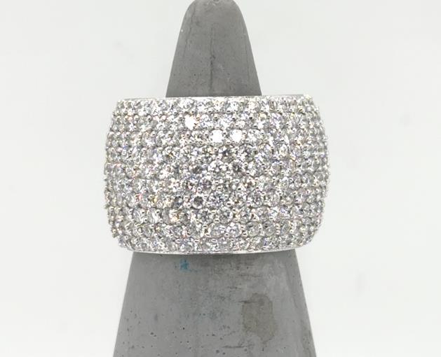 14K White Gold 4.0ctw Pave Band