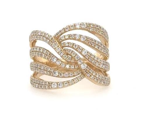 14K Yellow Gold Diamond Band