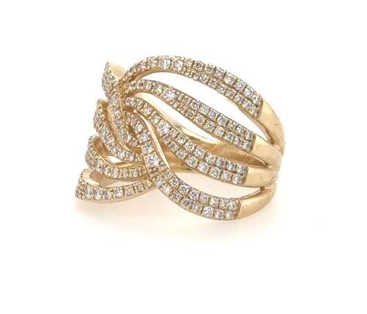 14K Yellow Gold Diamond Band