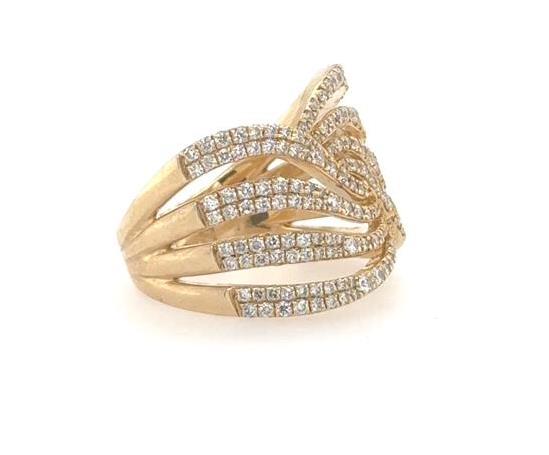 14K Yellow Gold Diamond Band