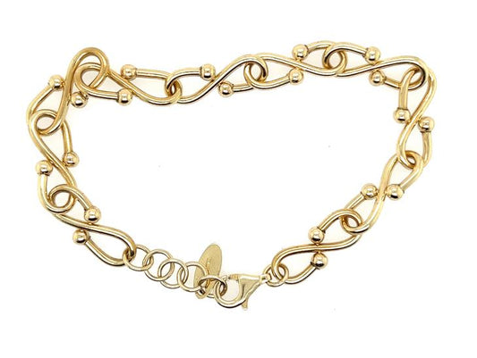 14K Yellow Gold Modern Charm Bracelet