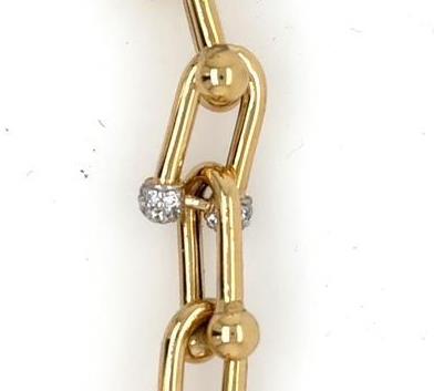 14K Two-Tone "U" Link Bracelet