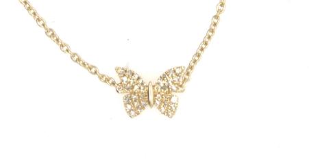 14K DOOR BUSTER Petite Diamond Butterfly Bracelet