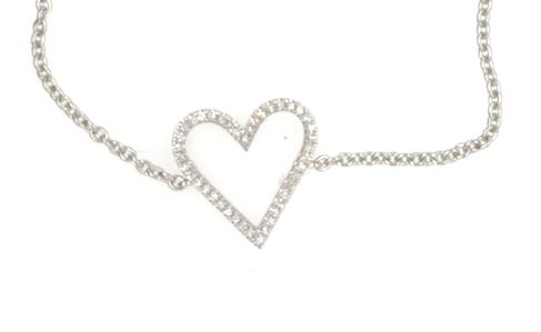 14K DOOR BUSTER Petite Diamond Heart Bracelet