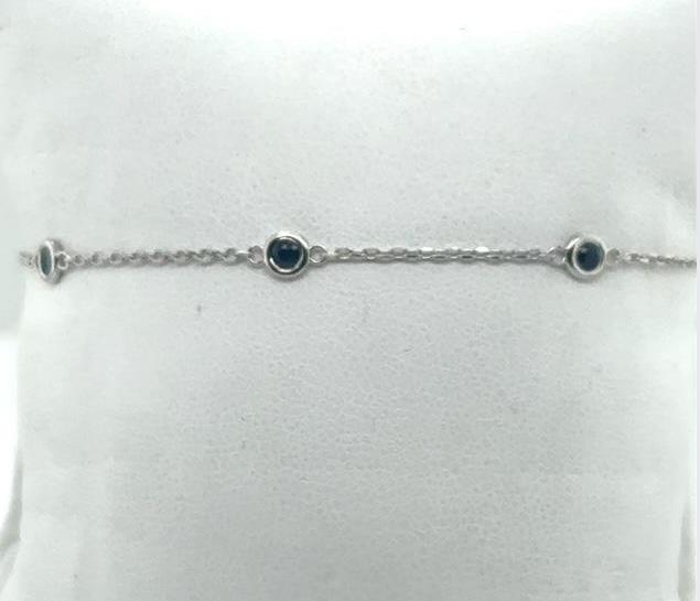 14K Yellow Gold Sapphire by the Inch Bracelet