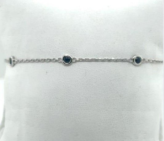 14K Yellow Gold Sapphire by the Inch Bracelet