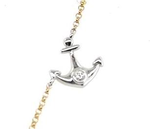 14K Gold Mother of Pearl Compass Rose Diamond Sapphire Pendant