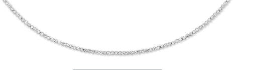 14K White Gole Petite Diamond Tennis Necklace