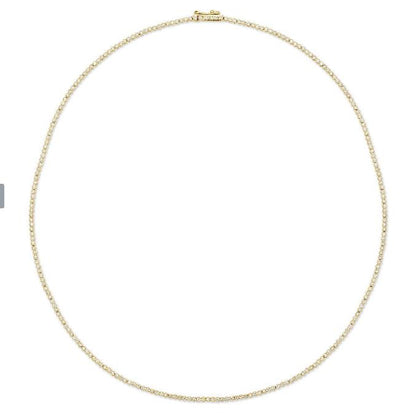 14K Yellow Gold 1.95ctw Diamond Tennis Necklace - 20"