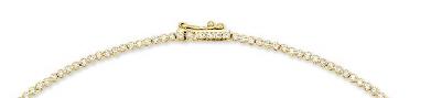 14K Yellow Gold Petite Diamond Tennis Necklace
