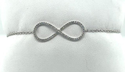14K Gold Diamond Infinity Symbol Bracelet for Women