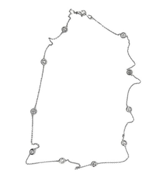 Platinum 1.50ctw Diamond Pendant Necklace - 18" Cable Chain