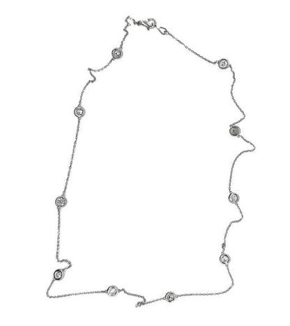 Platinum 1.50ctw Diamond Pendant Necklace - 18" Cable Chain