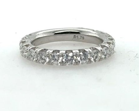 18K White Gold Diamond Wedding Band - 1.79ctw