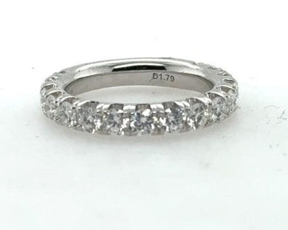18K White Gold Diamond Wedding Band - 1.79ctw